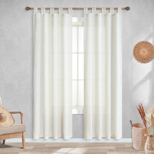 KOUFALL Cream Door Curtain Panels 78 Inch Long