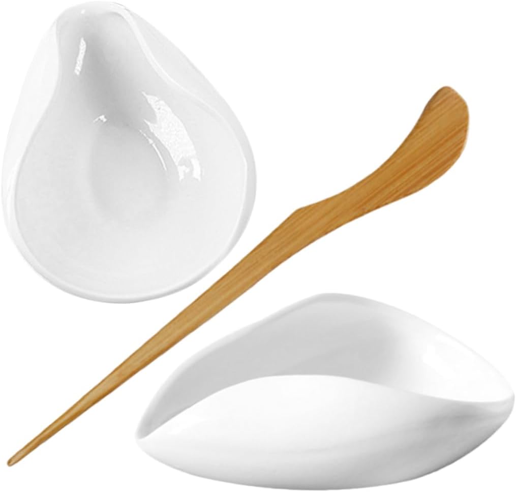 Hohopeti Tea Scoop Porcelain Vessel Set Loose Leaf Storage
