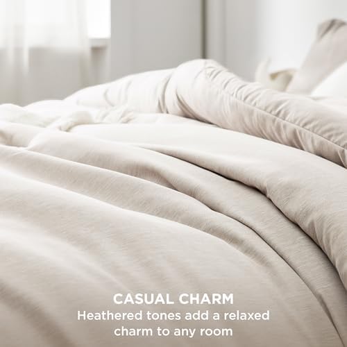 Bedsure King Size Comforter Set - Beige Soft 3 Pieces