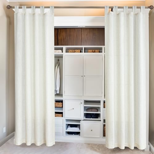 KOUFALL Cream Door Curtain Panels 78 Inch Long