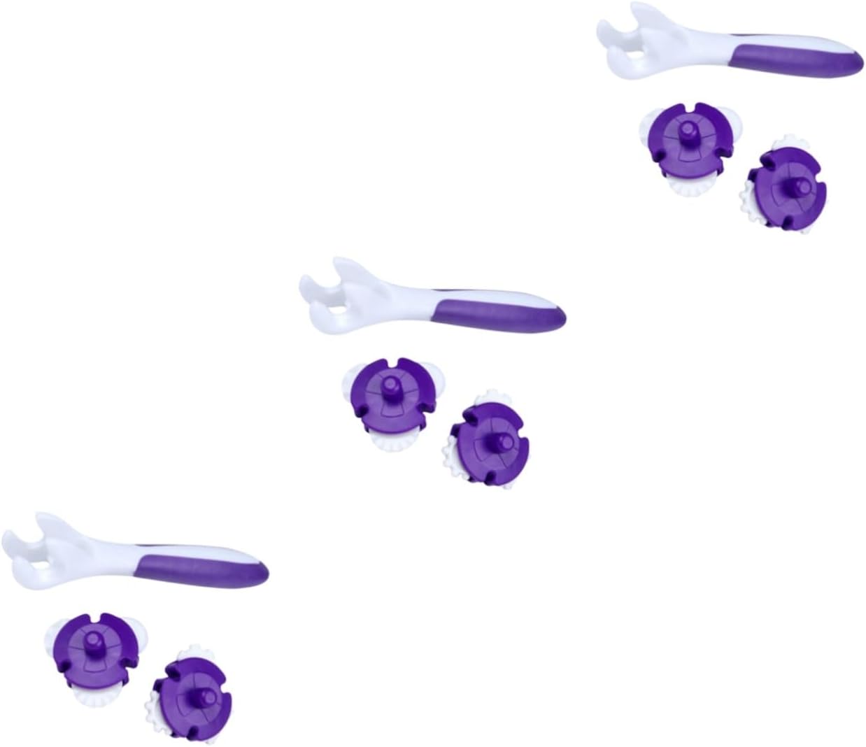 9 Pcs Purple Cake Baking Roller Reusable Pastry Cutter Tool
