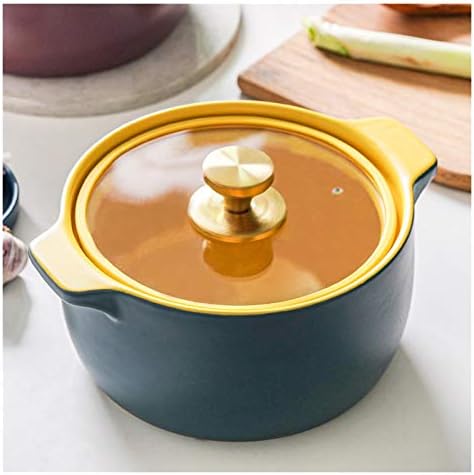SISWIM 35L Ceramic Stock Pot with Glass Lid