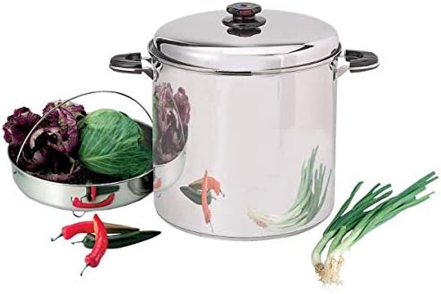 Precise Heat 30 Quart Waterless Stockpot with Steamer Basket
