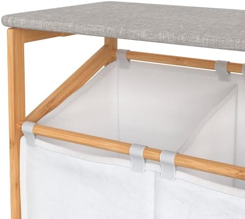 ClosetMaid Bamboo Laundry Hamper Cart with Ironing Board