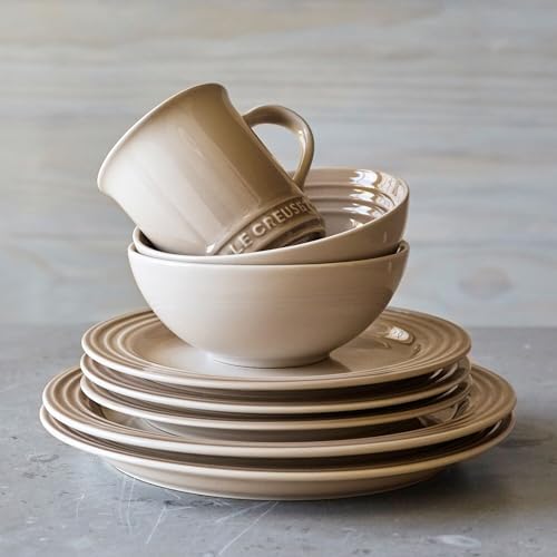Le Creuset Stoneware Dinnerware Set 16 Piece Oyster