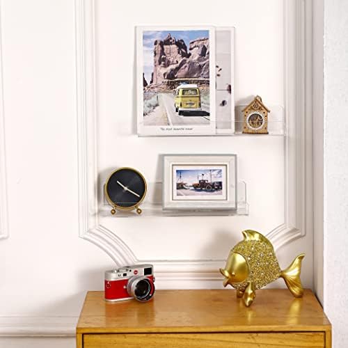 CY Craft 6PCS Clear Floating Bookshelf for Kids Room