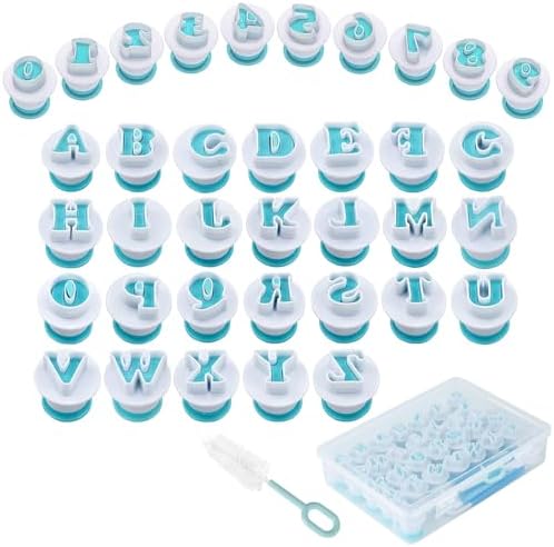 36 Piece Alphabet Number Fondant Mold Set