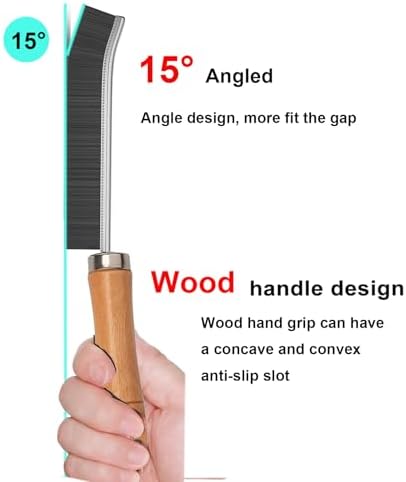 LAMSEA 2 Pcs Hard Bristle Crevice Cleaning Brush