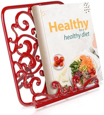 Comfify Cast Iron Cook Book Stand - Adjustable and Durable