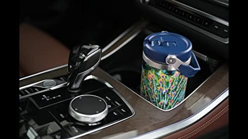 30oz Peacock Tumbler with Handle and Straw