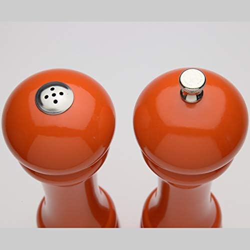 Chef Specialties 10 Inch Imperial Pepper Mill and Salt Shaker Set Butternut Orange