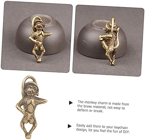 Teaux Brass Monkey Keychain Kitten Accessory