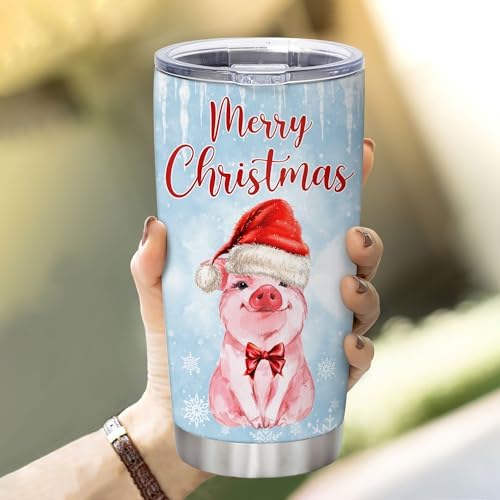 Hyturtle Custom Name Pig Christmas Coffee Tumbler 20oz
