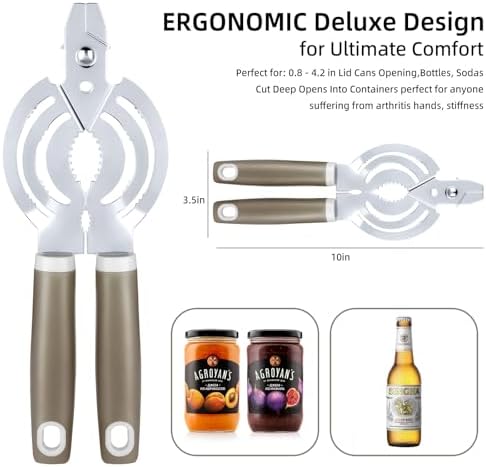 Stainless Steel Jar Opener for Seniors with Arthritis