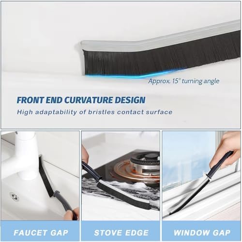4Pcs Hard Bristle Crevice Cleaning Brush for Household Use