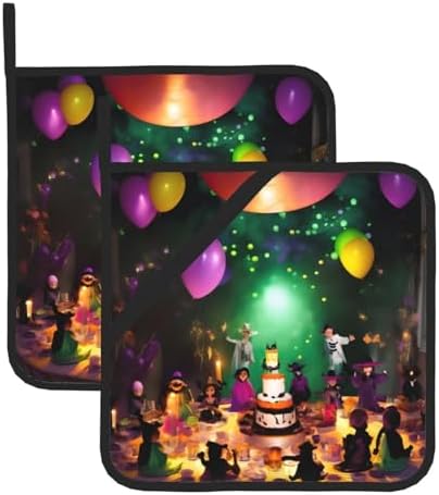 Halloween Party Kitchen Set with Heat Resistant Gloves
