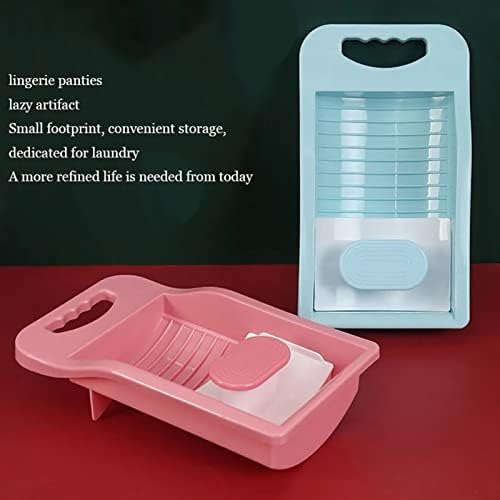 DCFV Plastic Washboard with Handle Non Slip Handheld Laundry Board