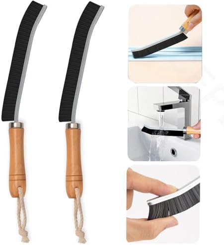 LAMSEA 2 Pcs Hard Bristle Crevice Cleaning Brush