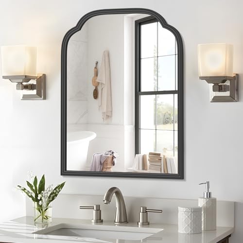 18x24 Inch Black Wall Mirror with Metal Frame