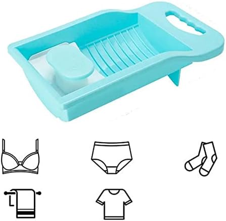 DCFV Plastic Washboard with Handle Non Slip Handheld Laundry Board