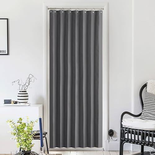 NICETOWN Blackout Door Curtain Panel with Hooks