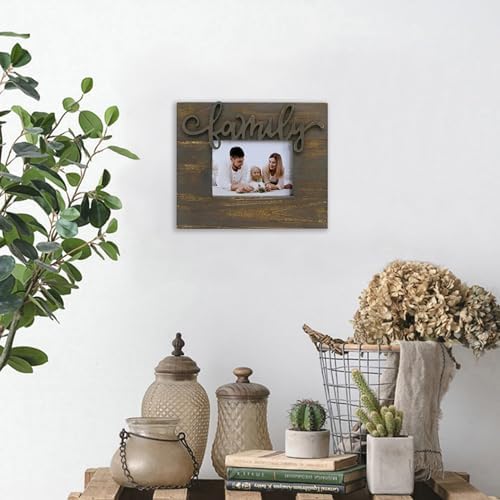 6x4 Wood Picture Frame with HD Glass Wall Mount Display