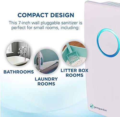 GermGuardian GG1100W 7 Inch Wall Air Purifier White