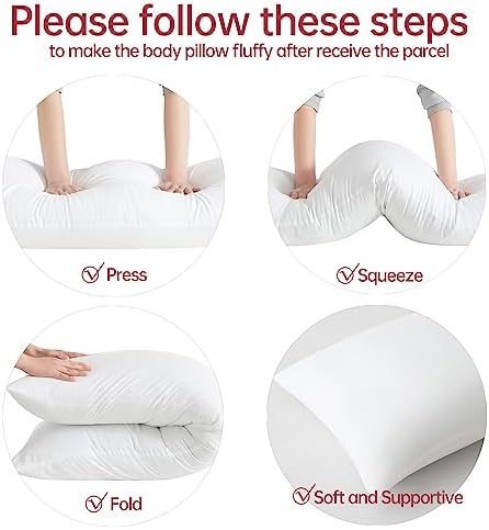 BedTreat Full Body Pillow Insert for Adults - Soft and Fluffy