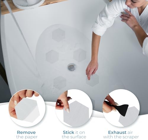 Anti Slip Shower Stickers 24 PCS Clear Non-Slip Bath Mats