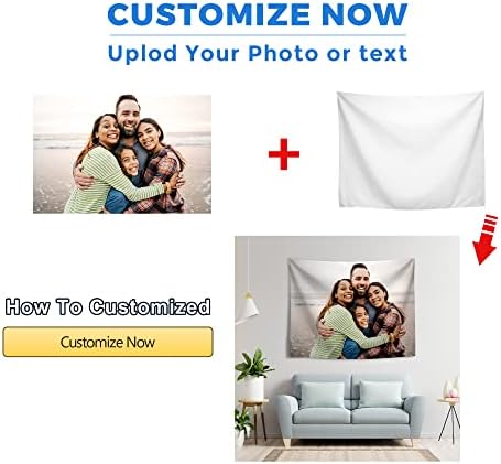 JINJUREN Custom Tapestry Personalized Wall Decor
