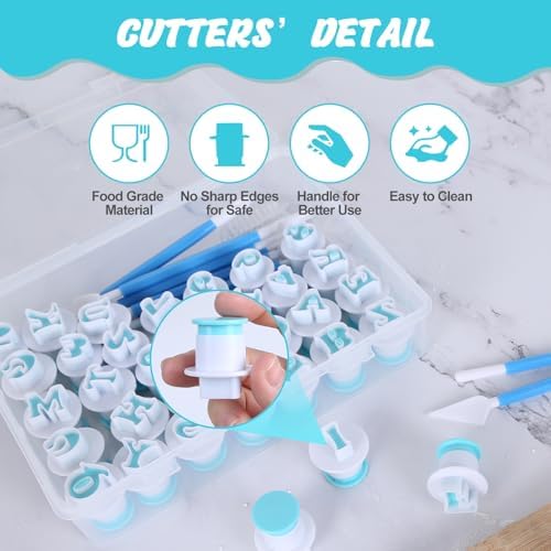 36 Piece Alphabet Number Fondant Mold Set