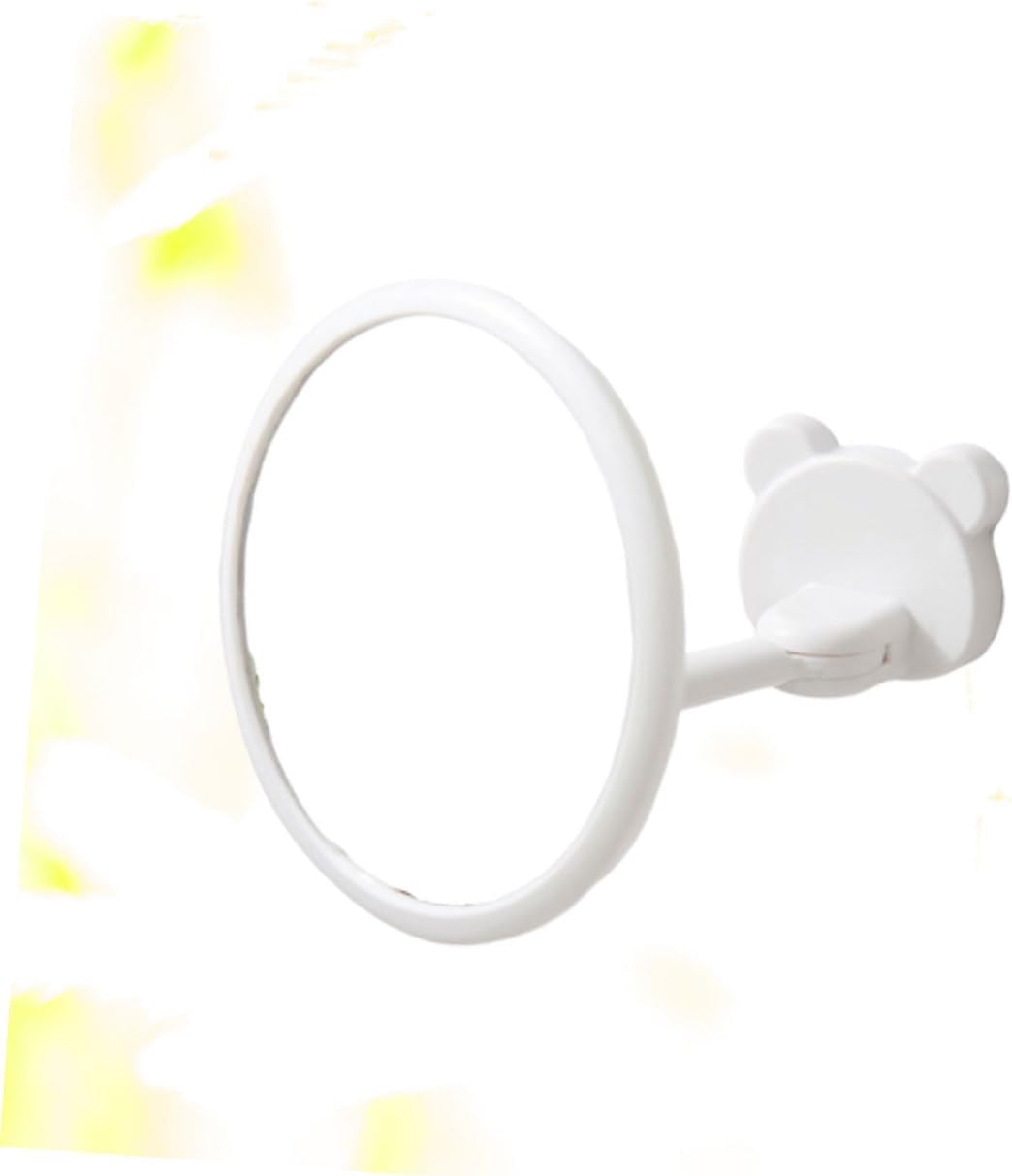 Wall-Mounted Folding Makeup Mirror with Magnifying Glass