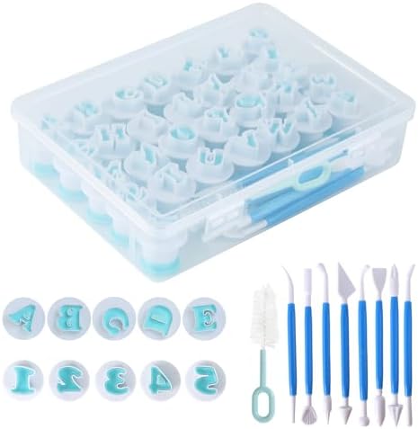 36 Piece Alphabet Number Fondant Mold Set
