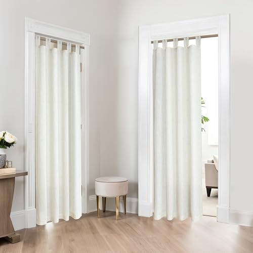 KOUFALL Cream Door Curtain Panels 78 Inch Long