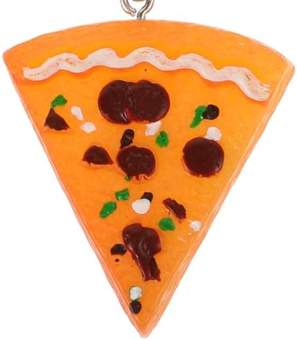 12 Pcs Pizza Keychains Realistic Resin Keyrings