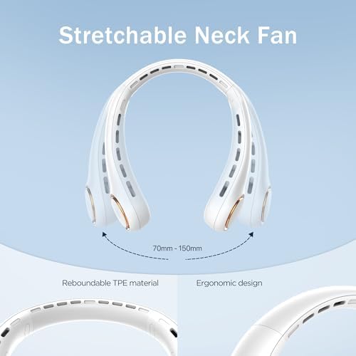 GULAKI Portable Neck Fan with 3 Speeds and 64 Cool Lights