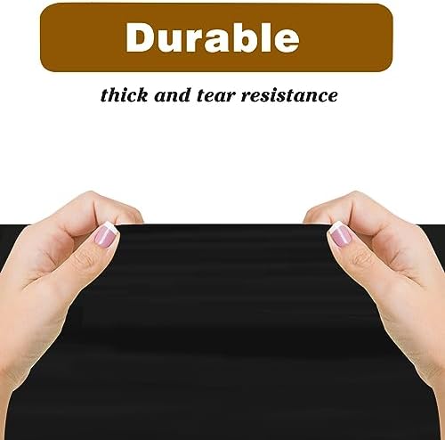 Kopokita 2PCS Black Plastic Tablecloths 54x108 Inch
