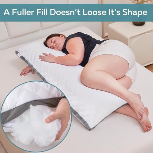 Oubonun Premium Adjustable Loft Body Pillow - 21x54 Inches