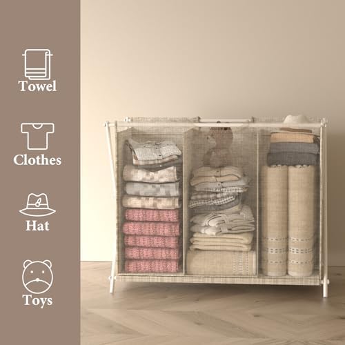 Vasicar 3 Section Laundry Sorter Basket Hamper Organizer