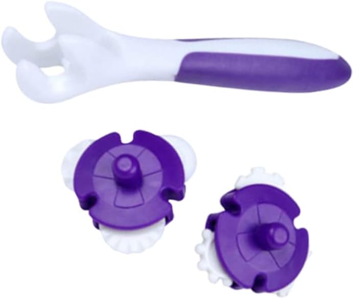 9 Pcs Purple Cake Baking Roller Reusable Pastry Cutter Tool