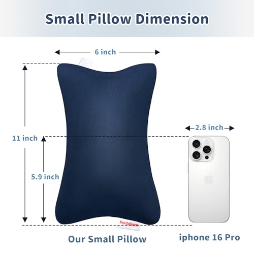 Pro Goleem Small Travel Pillow 11x6x25 Navy Blue