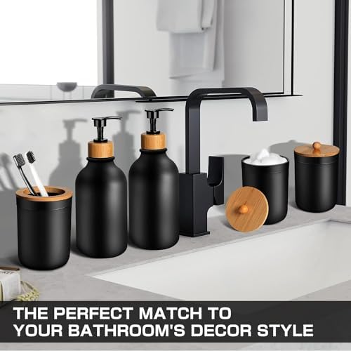 Black Matte Bathroom Accessories Set 5 Pcs