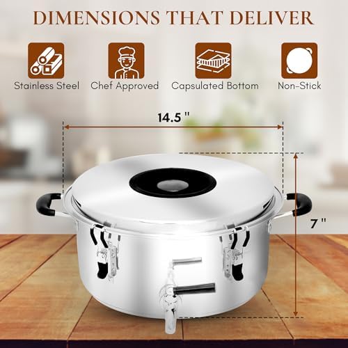 Multipurpose Stainless Steel Stockpot with Flip-and-Serve Lid