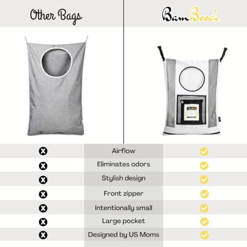 BamBooch Air Purifying Small Laundry Hamper Bag
