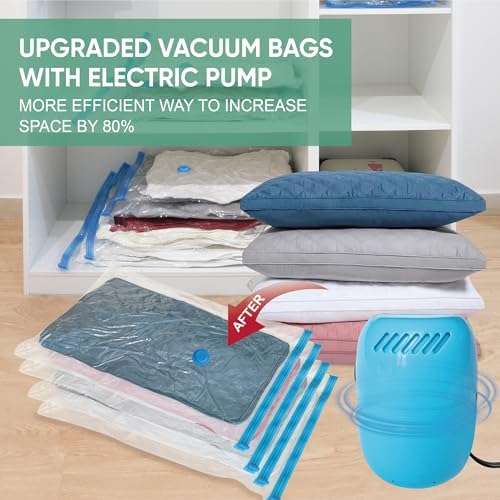 Space Saver Vacuum Storage Bags with Electric Pump - 10 Large Units