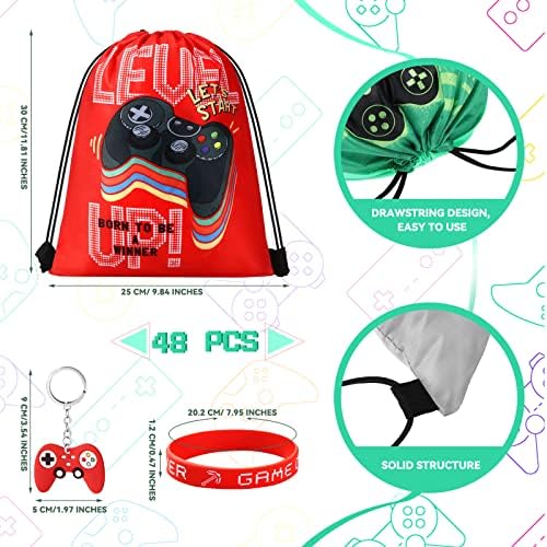 Hungdao 48 Pcs Gamer Party Favors Set