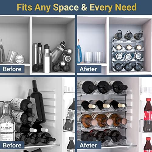 Benaep 4 Tier Plastic Bottle Organizer with 12 Containers