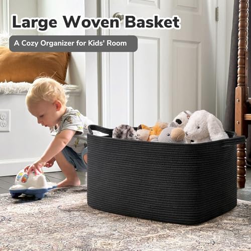 Goodpick Large Woven Storage Basket for Blankets and Toys