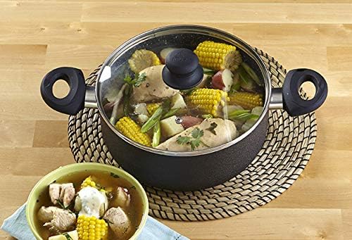 IMUSA 127 Quart Charcoal Stock Pot with Lid