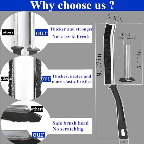 Hard Bristle Crevice Cleaning Brush 2 Pack